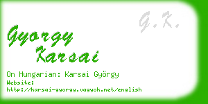 gyorgy karsai business card